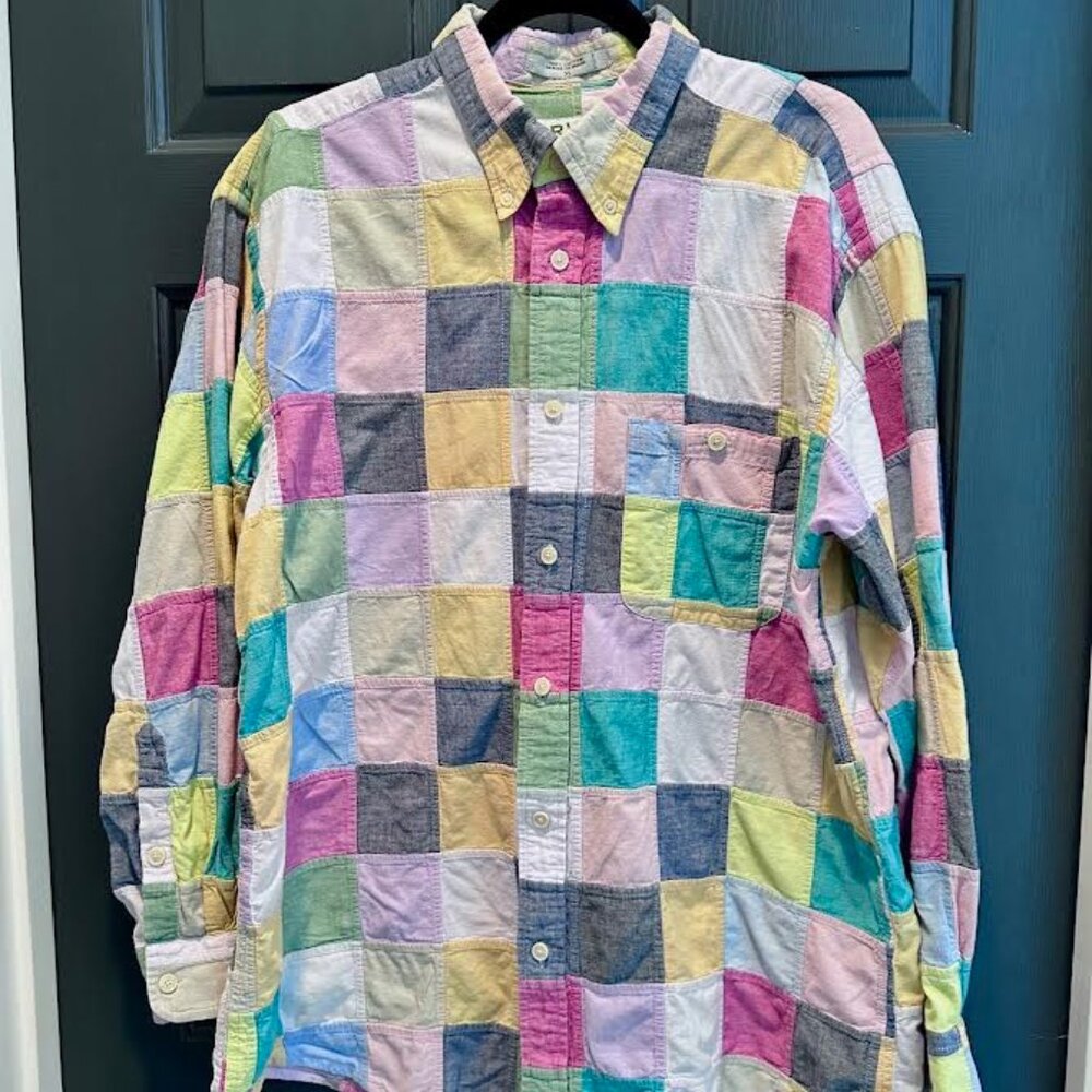 Orvis patchwork button down shirt size XL - image 1